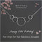 EFYTAL Cool Gifts for 50 Year Old Woman, Sterling Silver Five Circle Necklace, 50th Birthday Gifts For Women, Gifts for 50 Year Old Woman, 50th Birthday Decorations Women