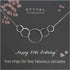 EFYTAL Cool Gifts for 50 Year Old Woman, Sterling Silver Five Circle Necklace, 50th Birthday Gifts For Women, Gifts for 50 Year Old Woman, 50th Birthday Decorations Women