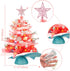 20'/50cm Mini Pink Christmas Tree,Artificial Small Christmas Tree with Led Lights/Ornaments, Tabletop Christmas Tree for Kids Christmas Decoration Gifts(Pink)