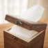 SINOBEST Wood Tissue Box Cover Decorative Square Facial Tissue Holder Napkin Dispenser for Bathroom and Home Decoration