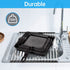 AOUAO Roll Up Dish Drying Rack,Multipurpose Square Stainless Steel Over The Sink Drainer Rack,Kitchen Portable Dish Rack ( Gray, 17.5" x 15")