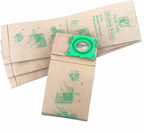 CF Clean Fairy vacuum bags 20pack Compatible with Windsor Sensor G & C Series G1 C2 C3 K2 K3 X 12 & 15 Versamatic Plus Sebo uprights replacement for 5300REP