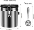 SUNWUKIN Coffee Canister, Airtight Stainless Steel Kitchen Food Storage Container with Date Tracker and Scoop for Beans, Grounds, Sugar, Tea, Flour, Cereal, Stainless Steel 22OZ