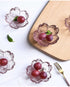 Sakura Shaped Glass Seasoning Dishes Ketchup Saucer Appetizer Plates Salad Bowls Kitchen Food Display Decoration (2pcs)