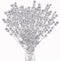 IDOXE Silver Berries,100Pack Artificial Stems Christmas Tree Decorations, Fake Christmas Picks Glitter Sticks DIY Wreath Crafts Gift Fireplace Holiday Home Decor, 11.8Inch (Silver)
