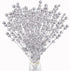 IDOXE Silver Berries,100Pack Artificial Stems Christmas Tree Decorations, Fake Christmas Picks Glitter Sticks DIY Wreath Crafts Gift Fireplace Holiday Home Decor, 11.8Inch (Silver)