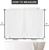 Waffle Weave Half Window Tier Curtains: 54 Inch Length for Small Window in Kitchen & Bathroom, Waterproof and Washable - White, 36" x 54" for Each Panel, Set of 2