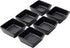 Bruntmor Ceramic Square Baking Ramekins for Souffl©, Cr¨me Brulee, Jams, Dipping Sauces, French Onion Soup Oven Safe, Appetizer Sauce Dipping Bowls, (4 Oz, Set of 6), Black