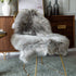 Carvapet Luxury Soft Faux Sheepskin Chair Cover Seat Pad Plush Fur Area Rugs for Bedroom, 2ft x 3ft,Grey