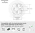 Ocioc LED Flush Mount Ceiling Light, 8.9inch 18W 5000K, Slim Round Surface Mount Lighting Fixture for Bedroom, Utility Room, Hallway, Stairwells, Closets White ETL Lsted