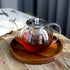 VEVOK CHEF Glass Teapot with Removable Infuser Clear Glass Tea Kettle, Blooming and Loose Leaf Tea Maker Set Stovetop Safe Borosilicate Glass Teapot Tea Brewer