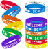 36PCS Welcome Back to School Party Rubber Bracelets, 100 Days of School/First Day of School Party Baby Shower Birthday Party Supplies Decorations Gifts Prize Goodie Bag Favors Silicone Wristbands