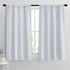 RYB HOME White Curtains for Bedroom - Room Darkening Thermal Insulated Window Draperies for Living Room Kitchen Home Office Bathroom Cafe, Wide 42 x Long 45, Greyish White, 1 Pair