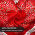Valentines Day Tablecloth Round 60 inch Wrinkle Free Red Romantic Love Heart Tablecloth Suitable for Kitchen Decorantion / Indoor and Outdoor Dining Table / Party / Picnic