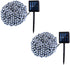 2 Pack 100 LED Solar String Lights 42ft 8 Modes Outdoor Waterproof Lights for Garden, Tree, Yard, Christmas, Wedding, Party (White)