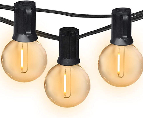 Banord 50FT G40 Globe String Lights, 2700K Waterproof Outdoor Lights with 26 Dimmable Plastic Bulbs, Shatterproof Patio Lights String, Porch Lights, Cafe Lights, Backyard Lights, E12 Screw Base
