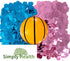 Gender Reveal Confetti Basketball - Blue and Pink Confetti Kit To Create a HUGE Confetti Cloud