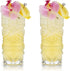 Viski Pacific Crystal Tiki Glasses Set of 2, Lead-Free Premium Crystal Clear Glass, Stylish Tiki Cocktail Glasses, Cocktail Glass Gift Set, 14 oz