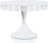 TRSPCWR White Cake Stand 10in , Metal Dessert Display Stands Cupcake Holder, Decor for Wedding, Birthday, Party, Round