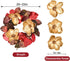 RED DECO Christmas Wreath for Front Door - 20 Inch Red Magnolia with 3 Gold Flowers, Holiday Wreaths for Home Farmhouse Indoor Outdoor Windows Wall Decor(Red)