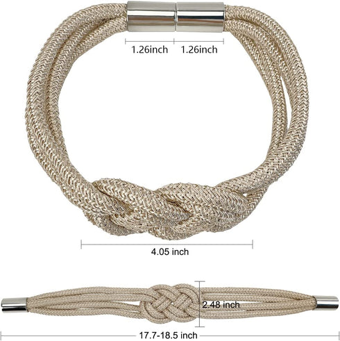 OZZEG 2 Pack/4 Pack Curtain Tiebacks Decorative Magnetic Curtain Tiebacks Ties for Drapes Curtain Holdbacks for Outdoor Indoor Window Home Office Decor (Beige, 4)