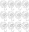 KINMAD 12Pcs Suction Cup Hooks 13lb(Max) Movable Vacuum Suction Hooks for Bathroom, Reusable Heavy Duty Vacuum Suction Hanger for Kitchen, Glass Door, Mirror, Tile, Towel, Clear