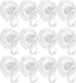KINMAD 12Pcs Suction Cup Hooks 13lb(Max) Movable Vacuum Suction Hooks for Bathroom, Reusable Heavy Duty Vacuum Suction Hanger for Kitchen, Glass Door, Mirror, Tile, Towel, Clear