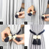 Porlau 4 Pack Navy Magnetic Curtain Tiebacks Cotton Hand Woven Tieback Holdback Decorative Tie Backs for Drapes with Durable Wooden Buckle No Tools Required