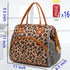FlowFly Insulated Lunch Bag Wide-Open Lunch Box Large Tote Leakproof Cooler with Drink Holder and Multi Pockets for Women Men Adult Kids Work Picnic Travel Beach Hiking, Leopard