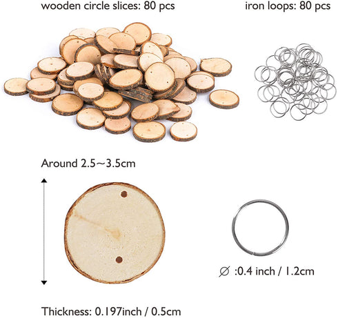 Birthday Wooden Calendar with 80pcs Round Discs for Family Wall Hanging, Anniversary Wood Reminder Board for Home Décor, DIY Gift for Grandma, Mom and Friends (Birthday)