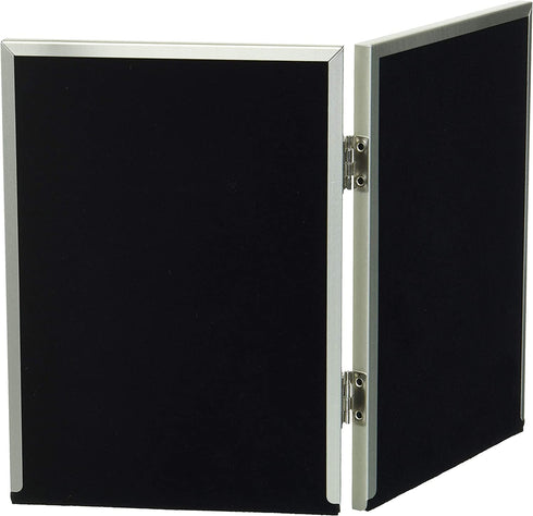 Lawrence Frames Brushed Silver 4 by 6 Hinged Double Metal Picture Frame