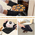 Oven Mitts and Pot Holders Kitchen: 500„‰ Heat Resistant Oven Gloves with Kitchen Towels Silicone Ovenmitts Hotpads Set - Quilted Long Kitchen Mittens Potholders Washable Mits Hot Pads for Baking