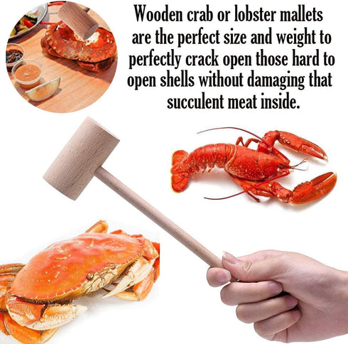 Artcome 22-Piece Seafood Tools Set Including 2 Lobster Crackers, 6 Crab Forks, 4 Lobster Shellers, 2 Butter Warmers, 1 Lobster Crab Mallets, 1 Seafood Scissor and 6 Tealight Candles
