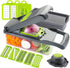 KEOUKE Vegetable Chopper Slicer Dicer - 12 -in -1 Onion Chopper Fruits Cutter Mandoline Slicer Food Chopper/Cutter with 7 Stainless Steel Blades, Adjustable Slicer & Dicer with Storage Container