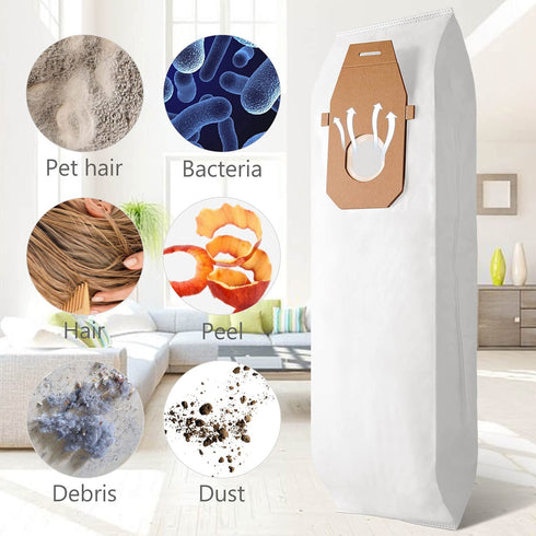 6 Pack Replacement AH10000 Type Q HEPA Vacuum Bags for Hoover Platinum Upright Vacuum UH30010COM UH30010CCA UH30010 Replace Part 902419001
