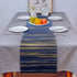 Burlap Table Runner 70 Inches Long,Abstract Blue Yellow Marble Pattern Linen Dinner Table Setting Decor for Wedding Gatherings Party Baby Shower