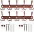 PHINGEER Wall Mounted Coat Rack, Heavy Duty Coat Rack with 5 Tri Metal Hooks, Stainless Steel Coat Hooks for Hanging Coats , Jacket, Hanger, Hat, Bag, Towel, Purse (Antique Copper, 2 Packs)