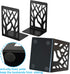 MSDADA Bookends, Book Ends for Shelves, Bookends for Office, Book Ends for Heavy Books, Book Shelf Holder Stand Home Decorative?Metal Bookend Supports, Book Stoppers, Black(3 Pairs)