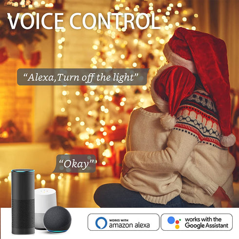 Avatar Controls 32.8ft Smart Christmas Lights Works w/ Alexa Google, Color Changing LED Lights with Remote, Music Sync Fairy Lights with 20 Flash Modes, Plug in USB String Lights with Timer, RGBIC