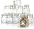3 oz Small Glass Jars With Airtight Lids, Glass Spice Jars - Leak Proof Rubber Gasket and Hinged Lid for Home and Kitchen, Small Glass Containers with Lids for Party Favors (12 Pack)