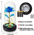 Valentines Day Gifts for Women, Birthday Gifts Thanksgiving Gifts Forever Preserved Rose Flower Gifts Beauty and The Beast Rose in Glass Dome with Warm Light, Unique Gift for Her Women Mom (Blue)