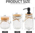 Bathroom Accessories Set Mason Jar, Foaming Soap Dispenser+2 Apothecary Jars+Toothbrush Holder, Bathroom Canisters Rustic Farmhouse Bathroom Decor Jars with Bamboo Lid, Country Countertop, Black