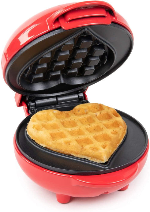 Nostalgia MyMini Heart shaped waffle maker personal hash browns Valentines Gift compact size