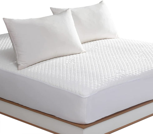 Twin Size Bed Waterproof Bamboo Mattress Protector-Cooling Fitted Mattress Pad Cover with Deep Pocket Up to 15''