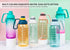 64 oz Leakproof Water Bottle with Time Marker & Long Straw to Ensure You Drink Enough Water for Gym Fitness or Working from Home, BPA Free Protable Water Jugs for Drinking, Camping, Outdoor Sports