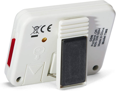 CDN Digital Timer and Clock Memory Feature, 6.8 x 4.5 x 0.9 inches, Cream