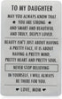 XYBAGS Engraved Wallet Inserts Gifts for Daughter from Mom, To My Daughter Engraved Card with Encouraging Quotes, Christmas Birthday Graduation Gift Ideas