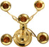 YOUEON Gold 5 Arms Candelabra, 10.4 Inch Metal Tall Candelabra Candle Holder Candlestick Holder for 1 Inch Diameter Pillar Candles, Taper Candle Holder, Candelabra Decoration, Wedding