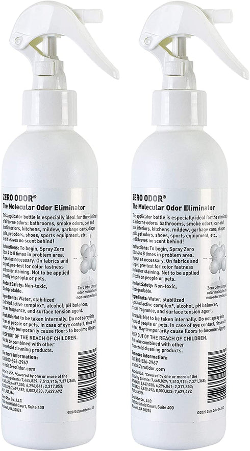 Zero Odor Multi-Purpose Household Odor Eliminator, Trigger Spray, 8oz Two Pack