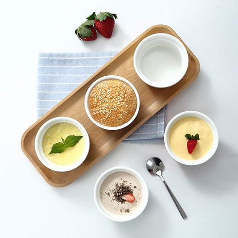 Ramekins 6 oz, Set of 8, Souffle Dishes, Oven Safe Porcelain Ramekins Bowls For Creme Brulee, Custard, Lava Cakes, Pudding, Flan, Mini Desserts, Jam and Ice Cream, Ramekins For Baking